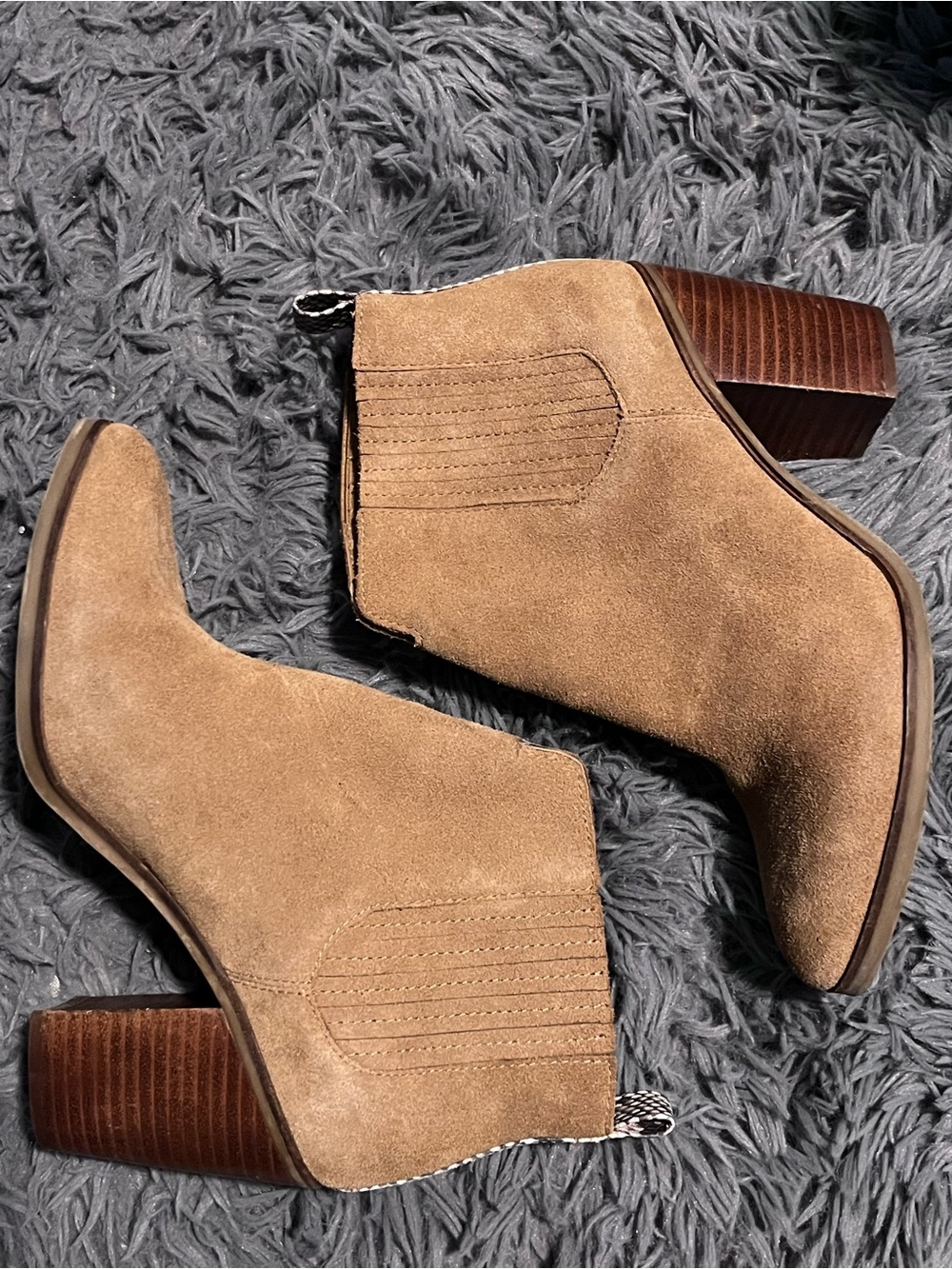 Dolce Vita Suede Ankle Booties in Tan